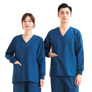 洗手衣女手术衣服刷手服女短袖医生服长袖纯棉隔离衣手术室工作服