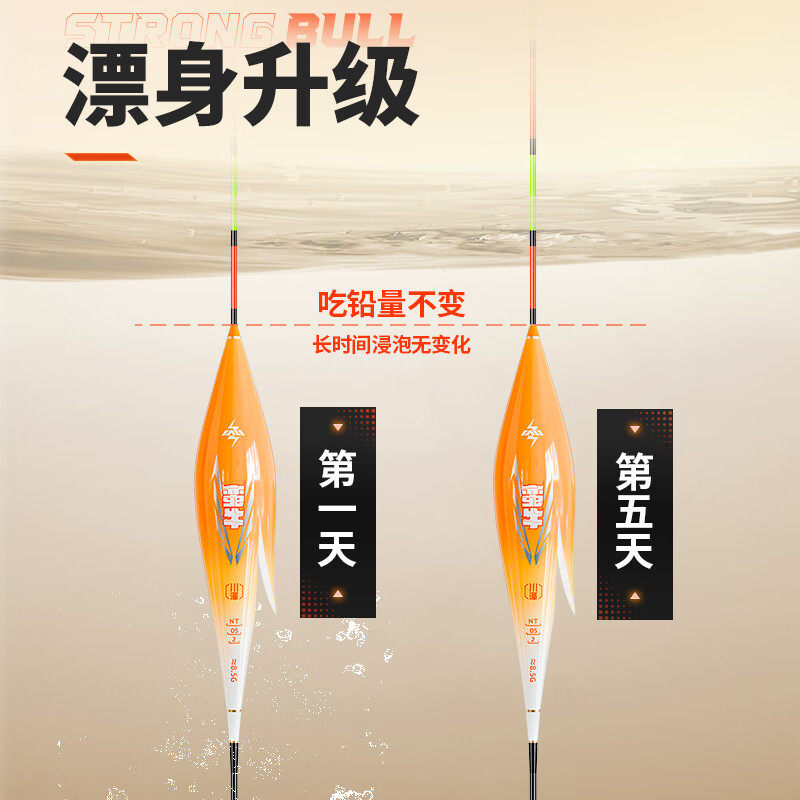 川泽浮漂三角尾鱼漂加粗醒目大物漂鲢鳙青草鳊抗走水湖库远投浮标