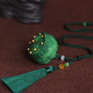 端午节香包艾草香囊diy手工材料包艾草莲蓬福袋荷包空袋随身挂件