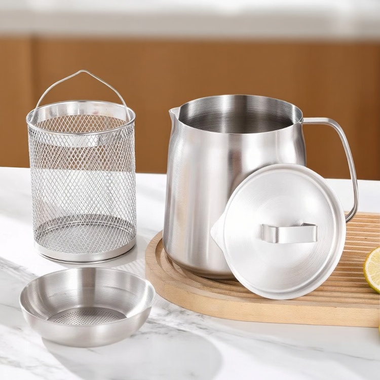 304不锈钢滤油壶厨房家用漏油网