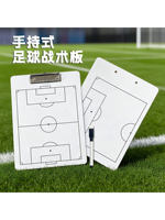 Handheld PVC football tactical board, a dedicated training and teaching tactical analysis whiteboard for coaches with pen holders thumbnail 2