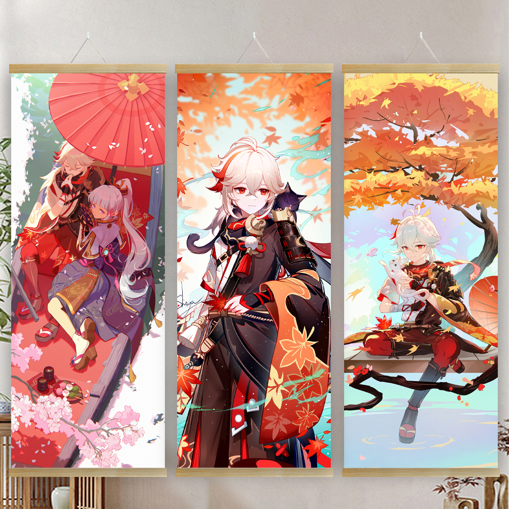 红叶逐荒波枫原万叶挂画家居卷轴挂画订做照片二次元周边装饰大号图片