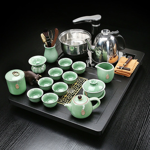 整套茶具2025新款 全自动茶盘烧水壶一体式 功夫茶具一整套家用套装