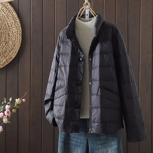 防风保暖轻薄羽绒棉衣女棉袄外套