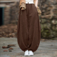 哈伦裤 女春夏薄款 宽松长裤 文艺禅裤 复古棉麻裤 太极灯笼裤 子休闲裤