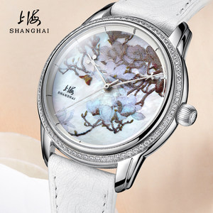 上海牌兰质蕙心奢华水晶女手表全自动机械机芯正品联保时尚潮女表