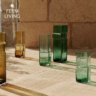 饰摆件 Muro伍重玻璃花瓶不规则手工花器桌面装 丹麦Ferm Living