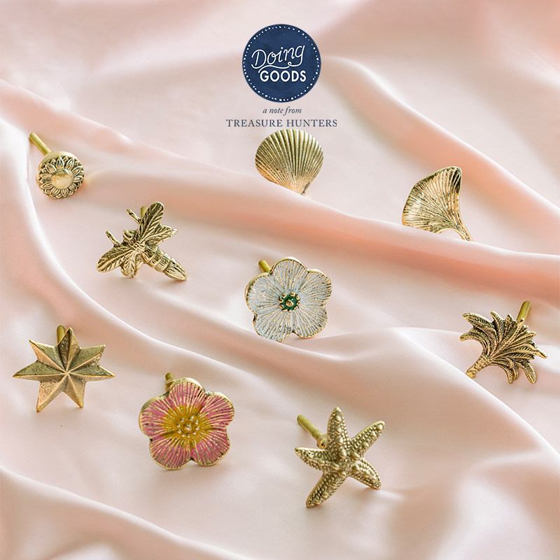 荷兰Doing goods黄铜把手金属抽屉衣橱柜复古鞋柜门拉手