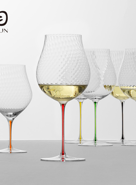 YYUN昀彩杆红酒杯高脚杯手工璀璨玻璃白葡萄酒杯波尔多杯勃艮第杯