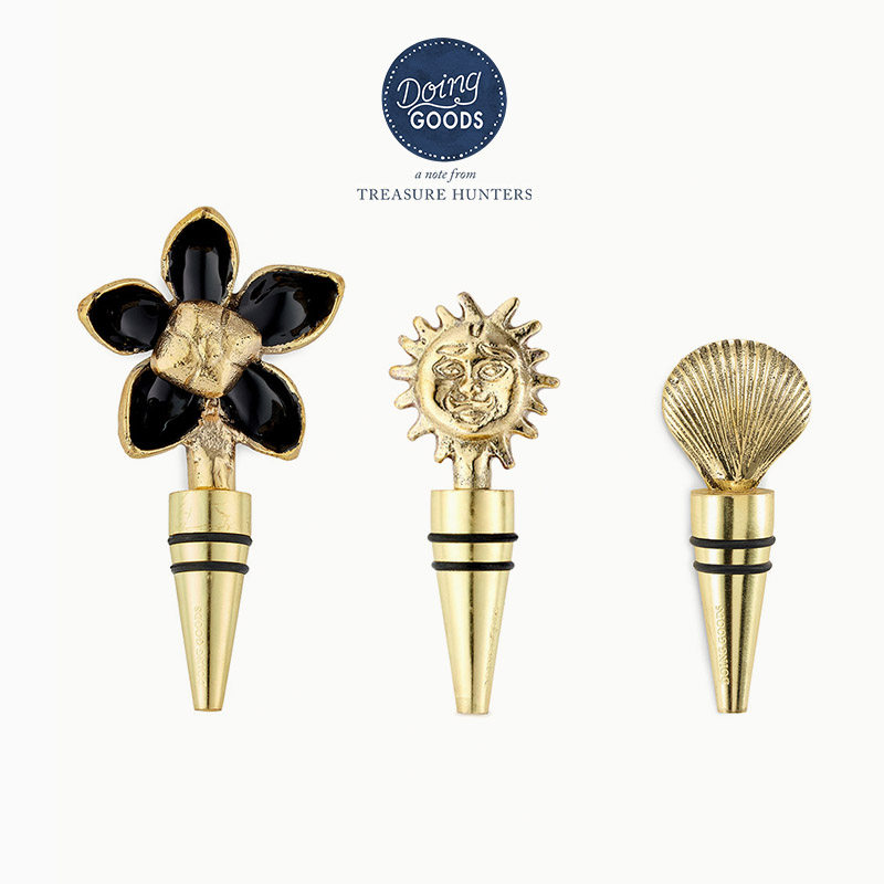 荷兰Doing Goods黄铜酒塞红酒瓶塞抽真空密封塞通用葡萄酒塞