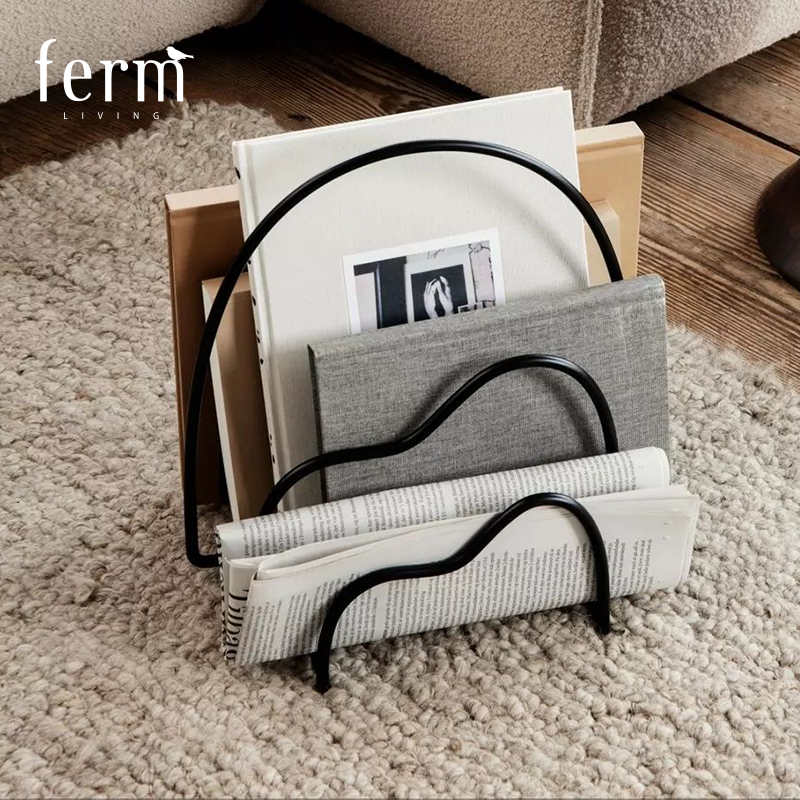 丹麦FermLiving铁艺杂志收纳架