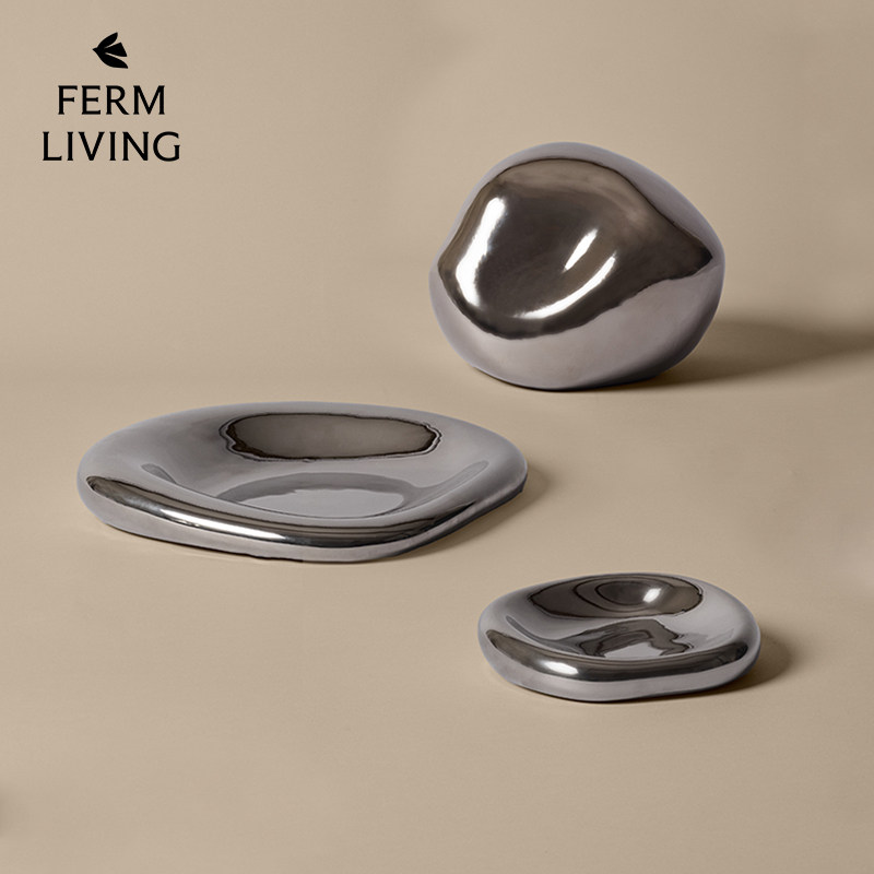 丹麦Ferm Living Bellure复古装饰碗托盘装饰品摆件工艺品
