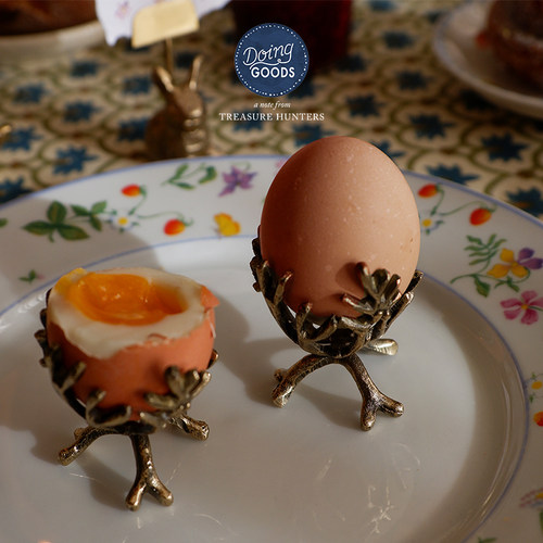 黄铜蛋杯家用鸡蛋托高脚蛋托杯