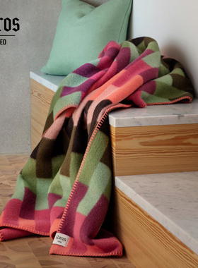 挪威Roros Tweed进口纯羊毛毯 沙发床盖毯披肩秋冬午睡毯双面撞色