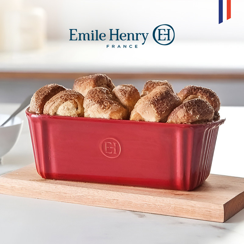 法国Emile Henry陶瓷磅蛋糕模具 长方形烤盘烤箱用焗饭盘烤模