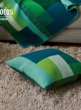 挪威Roros Tweed方形羊毛抱枕沙发客厅靠垫卧室床头靠枕包豪斯风