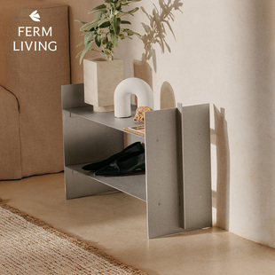 架收纳架鞋 Lager铝制双层置物架鞋 架室内展示架 Living 丹麦Ferm