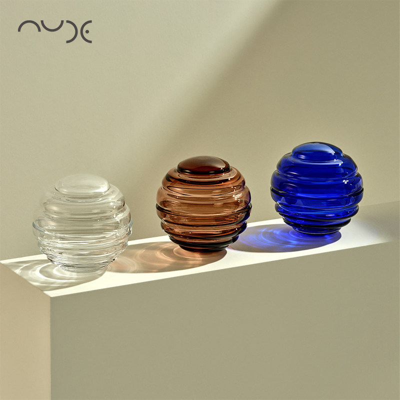 土耳其Nude鸟巢无铅水晶玻璃罐球形糖果饰品收纳储物盒创意摆件