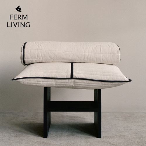 丹麦Ferm Living绗缝床盖Vari床品四季通用夹棉床单靠枕枕头抱枕