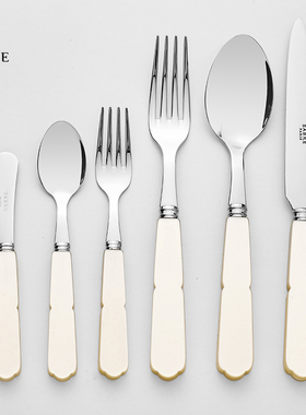 法国进口Sabre Paris不锈钢西餐餐具刀叉勺3件套家用牛排刀甜品勺