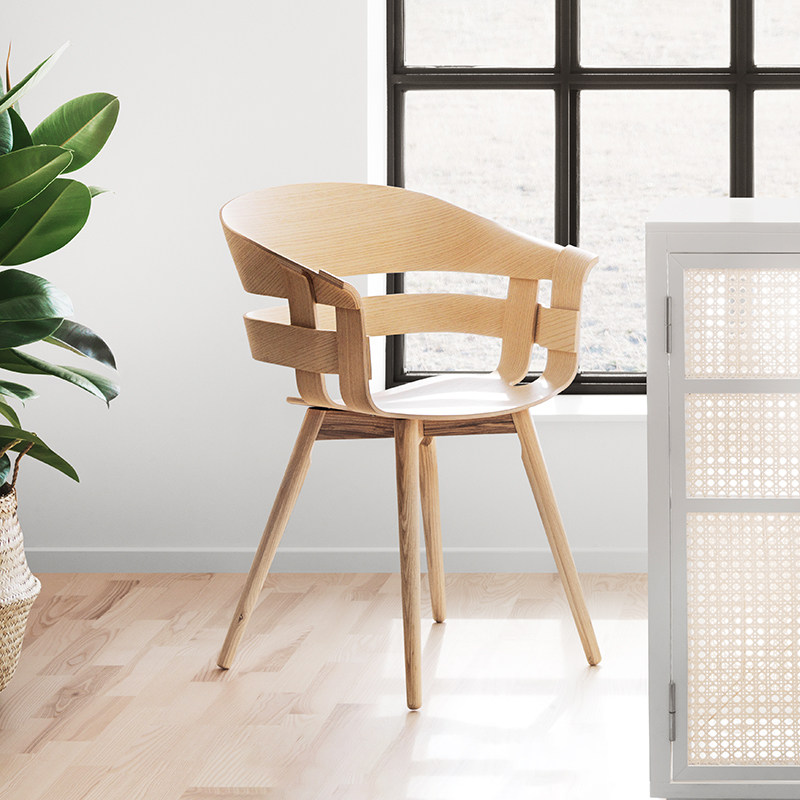 瑞典北欧橡木椅子家用餐桌椅餐厅