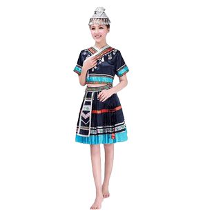 苗族服装女少数民族舞蹈服饰云南贵州三月三广西新款成人表演出服