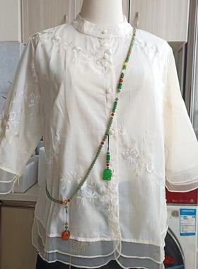 红依蜜蜡混和材质珠链子女