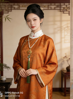 新中式绿色珍珠长款流苏汉服项链