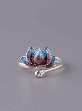 红依女性戒指925银戒指民族风