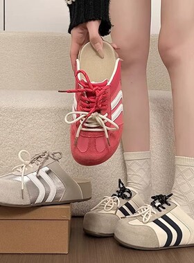 韩版包头拖鞋女外穿2026春夏新款厚底增高勃肯鞋一脚蹬百搭德训鞋