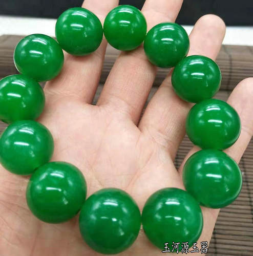 翡翠满绿手串包邮马来玉