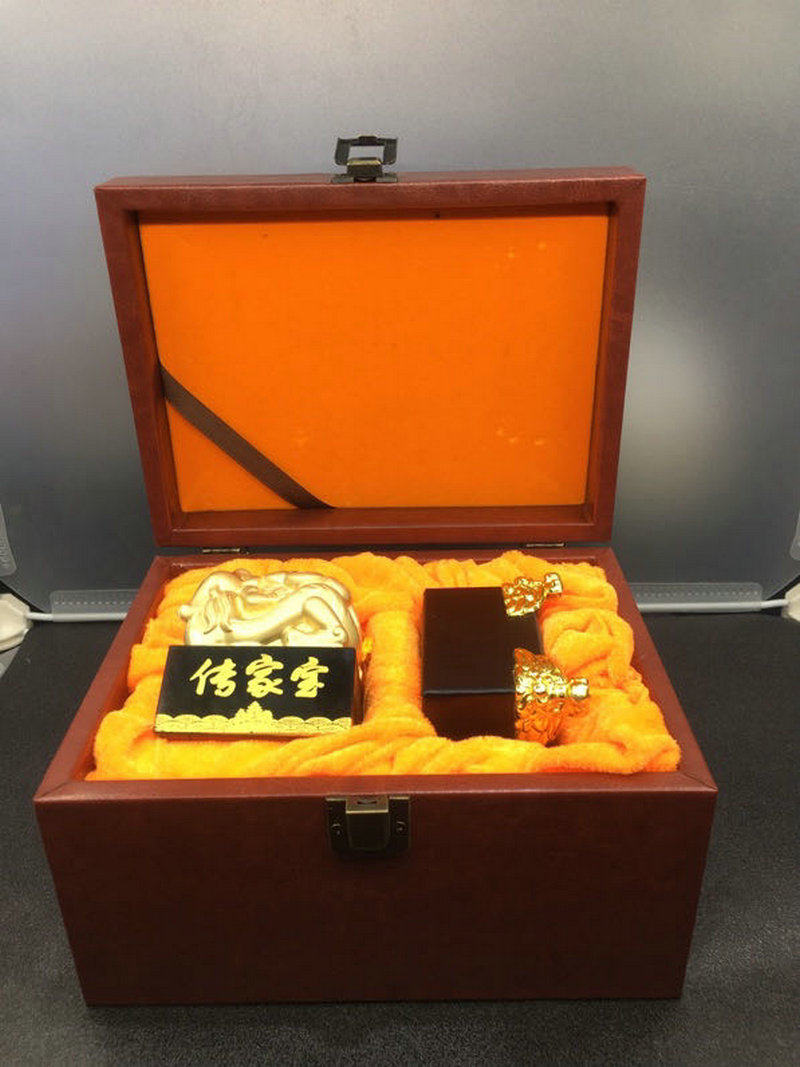 天然和田玉青玉传家宝玉玺双龙大号印章收藏品玉石摆件送礼佳品
