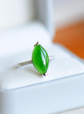 碧玉S925纯银戒指指环