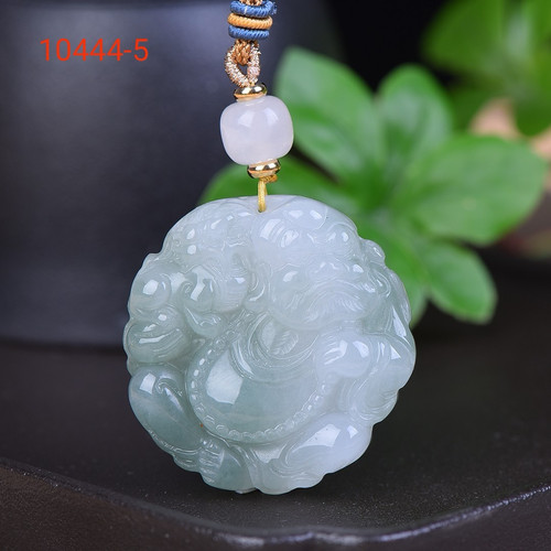 新疆天山翠金丝玉歪头罗汉佛玉吊坠平安守护玉佩项链玉石玉坠挂件