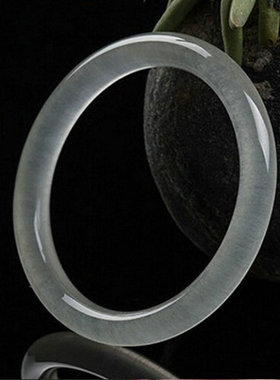 民族风女阿富汗玉冰透圆条手镯