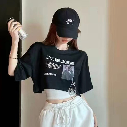 短款背心罩衫叠穿两件套女