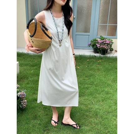 都市邂逅 度假风分割拼接设计背心连衣裙ZY3152 强明女装