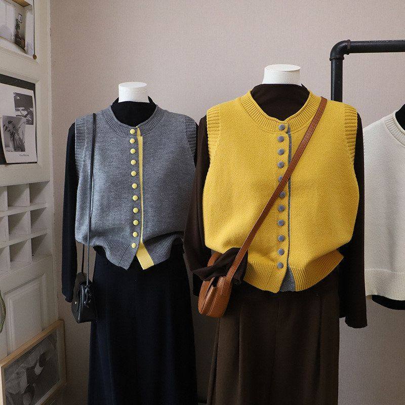 2025秋冬新款韩系时尚套装内搭半高领打底衫针织马甲5723强明女装,女装/女士精品,时尚套装,淘宝优惠券,粉丝福利购,淘宝优惠卷