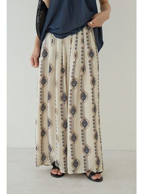 波西米亚风异域风情阔腿裙裤2025夏新款慵懒风休闲裤Y101强明女装