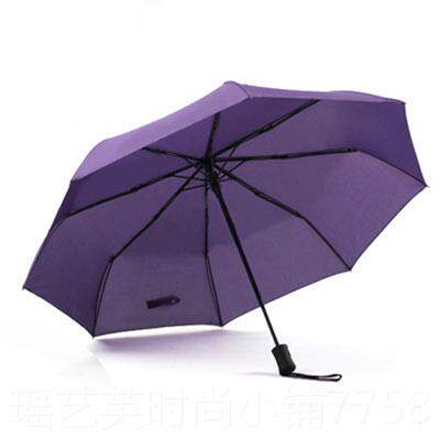 正品折叠全自动黑胶雨加固八骨抗风男女商定伞双人创意务晴雨制lo