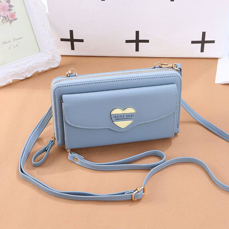 新款手机包迷你斜跨中长款零钱包韩版女士钱包多功能手拿包单肩包