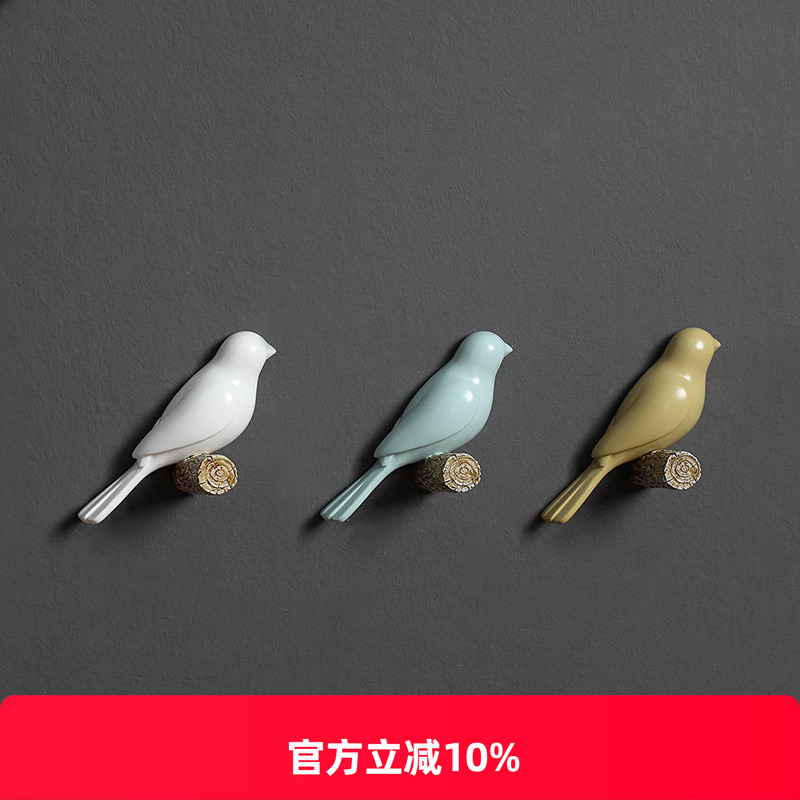 树脂小鸟欧式创意壁墙面装饰挂钩