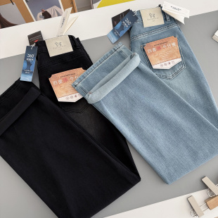 春直筒四面弹牛仔裤 腿长两米 高个子姐妹bi入 拖地裤 女 窄版