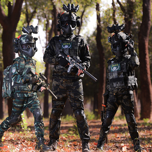 三角洲行动衣服特种兵套装男儿童衣服迷彩服作战套装威龙警官服装