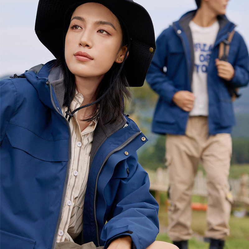 三合一冲锋衣幼儿园老师工作服外运动套装