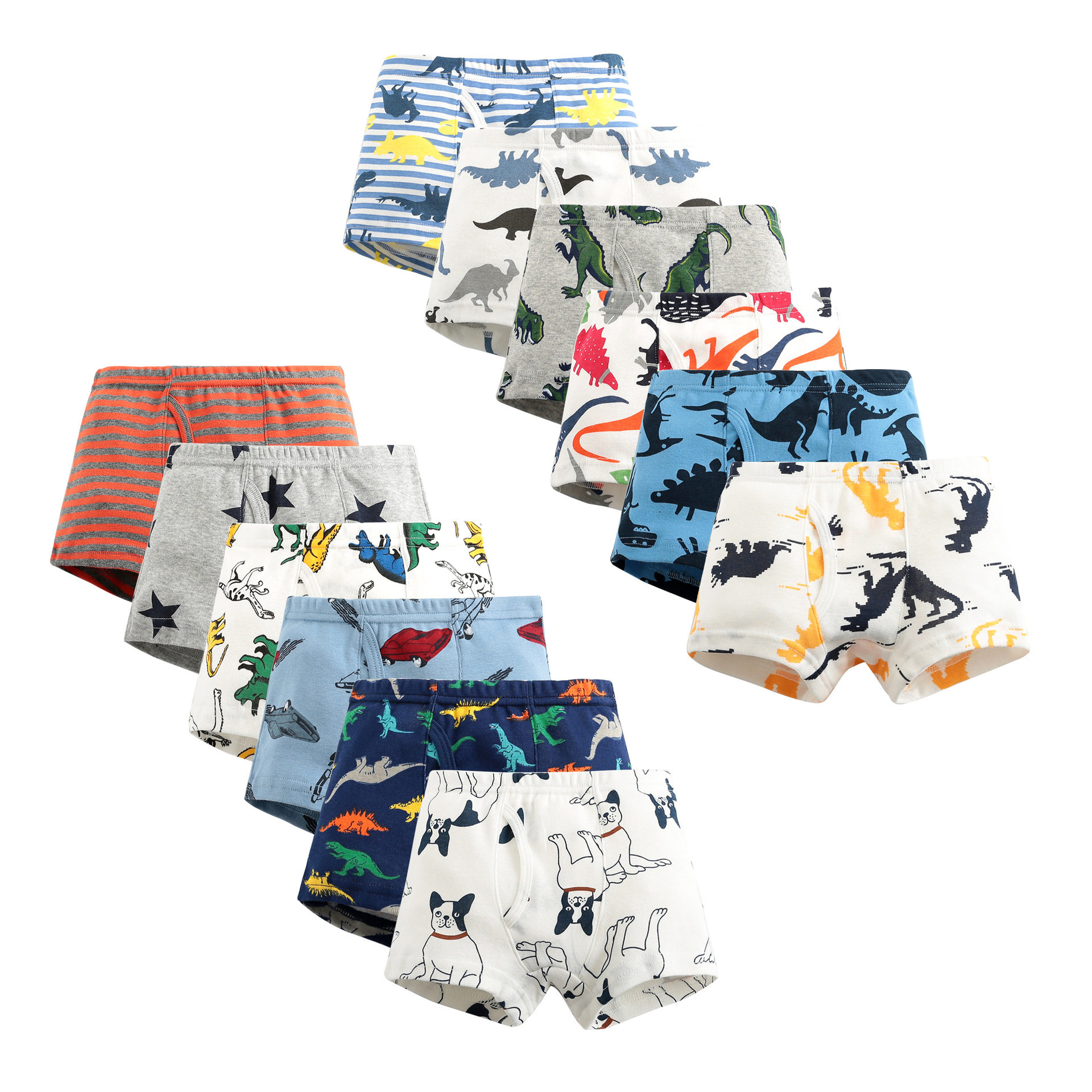 欧美新款上市优质儿童内裤纯棉男童宝宝短裤全棉恐龙卡通平角内裤