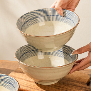 日式 斗笠碗陶瓷特别好看汤碗大碗 面碗拉面碗吃泡面碗家用2025新款