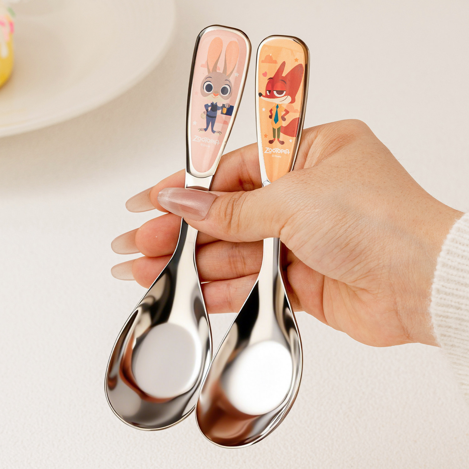 厨匠疯狂动物城卡通儿童勺子不锈钢元宝勺宝宝吃饭专用勺个人专用,餐饮具,西餐勺,淘宝优惠券,粉丝福利购,淘宝优惠卷