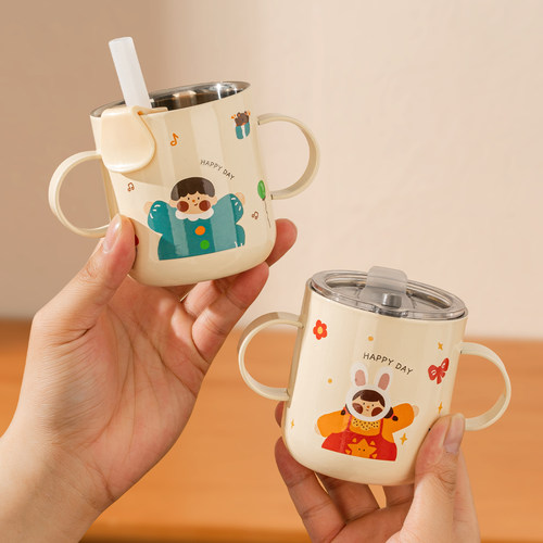 3岁以上宝宝学饮专用316不锈钢杯
