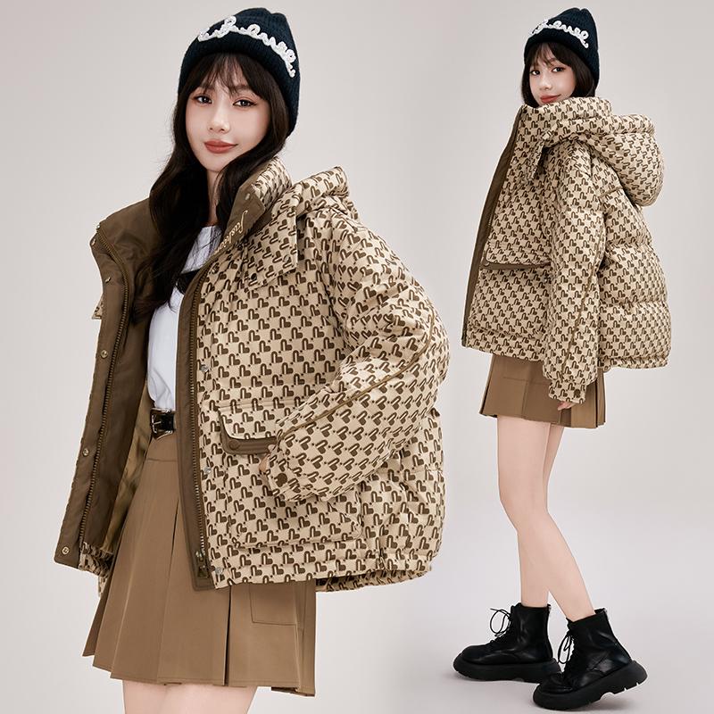 爱依服美迹旗舰店时尚羽绒服女2024冬季新品宽松韩版短款洋气高档
